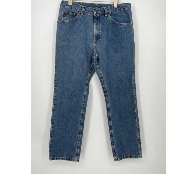 Lee Other - Lee Regular Fit Straight Leg Medium Wash Blue Rigid Denim Jeans 36 x 30